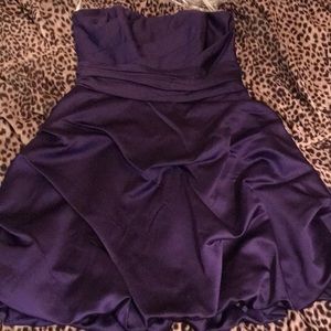 Purple sleeveless ruffle dress